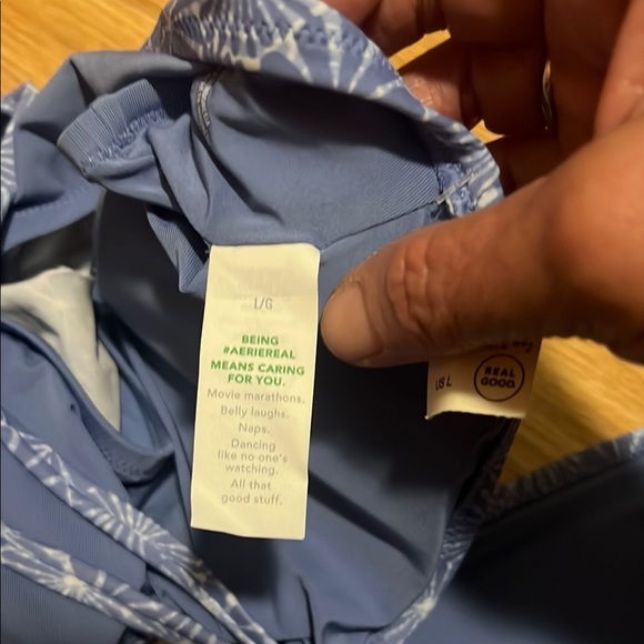 Aerie Light Blue Bikini Set large top medium bottoms. New - Picture 3 of 4